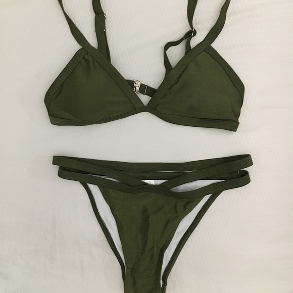 olive green bathing suit